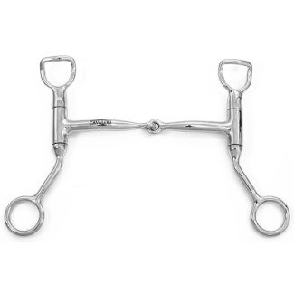 Western Shank Single Jointed Curb Bit with Copper Inlays - 5"