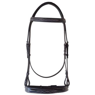 Padded Wide Nose Bridle With Fancy Stitching