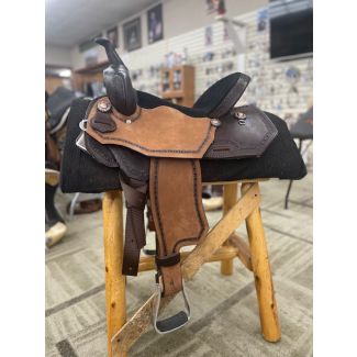 Bar J Annabelle Barrel Saddle - Chocolate Seat - 15" Wide